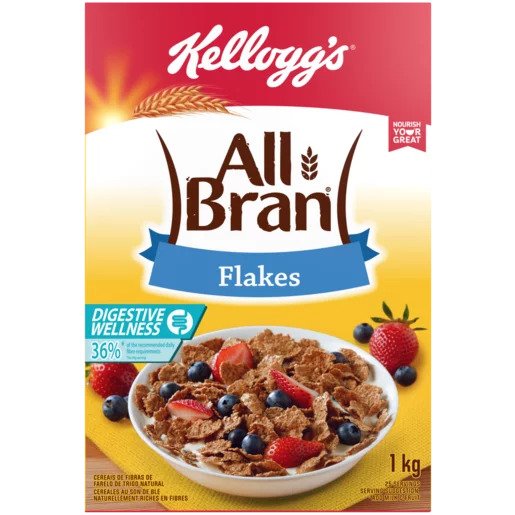 Kellogg's All-Bran Flakes Cereal 1kg