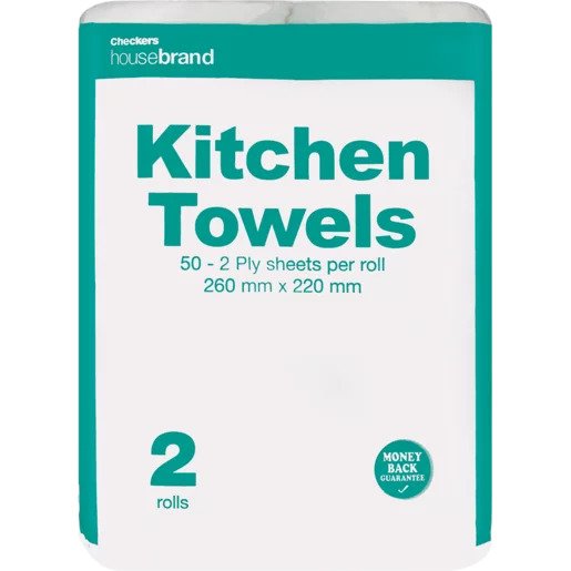 Checkers Housebrand Kitchen Roller Towels 2 Pack