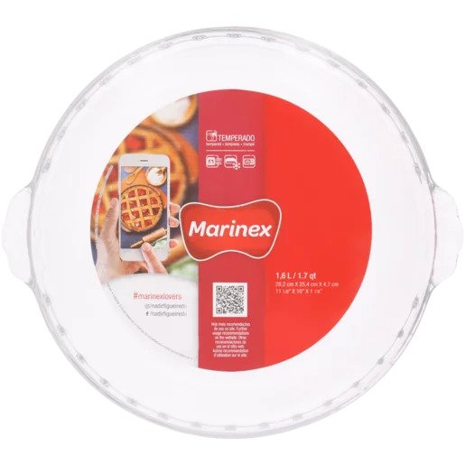 Marinex Fluted Glass Pie Dish 1.6L