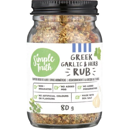 Simple Truth Greek Garlic & Herb Rub 80g