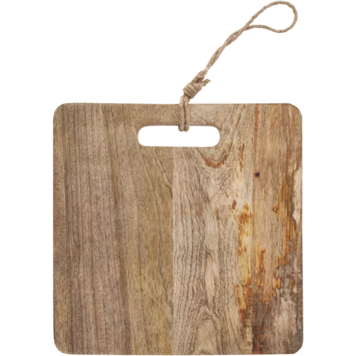 Mango Wood Serving Board With Rope Handle 30 x 20cm