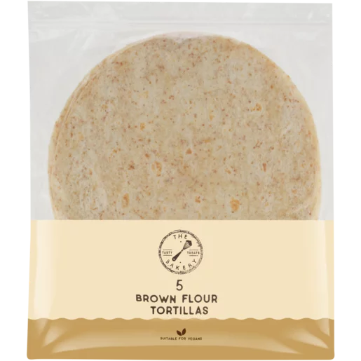 The Bakery Brown Flour Tortilla Wraps 5 Pack