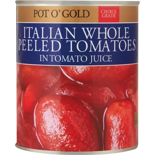 Pot O' Gold Italian Whole Peeled Tomatoes 800g