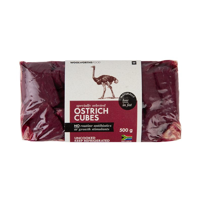 Ostrich Cubes 500g