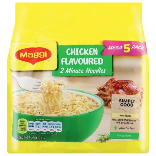 Maggi Chicken Flavoured 2 Minute Noodles 5 x 73g