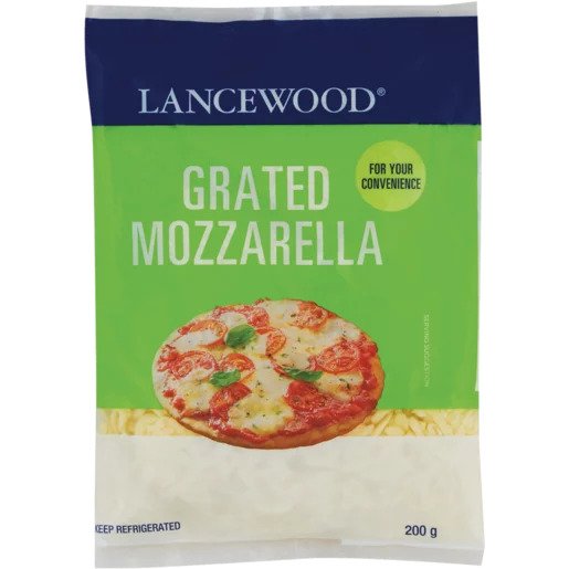 Lancewood Grated Mozzarella Cheese Pack 200g