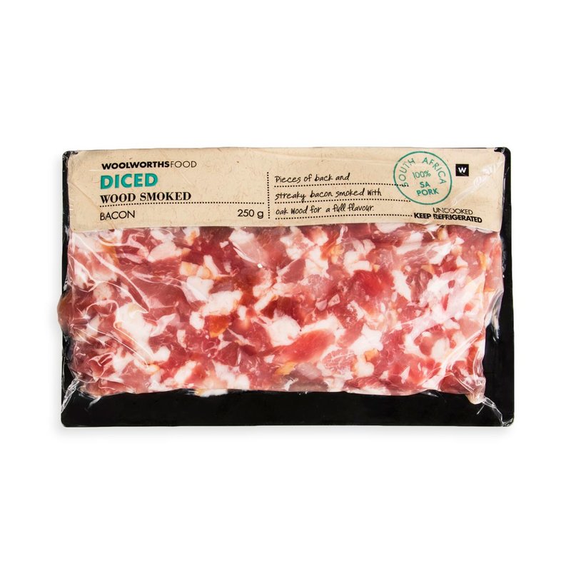 Diced Wood Smoked Bacon 250g