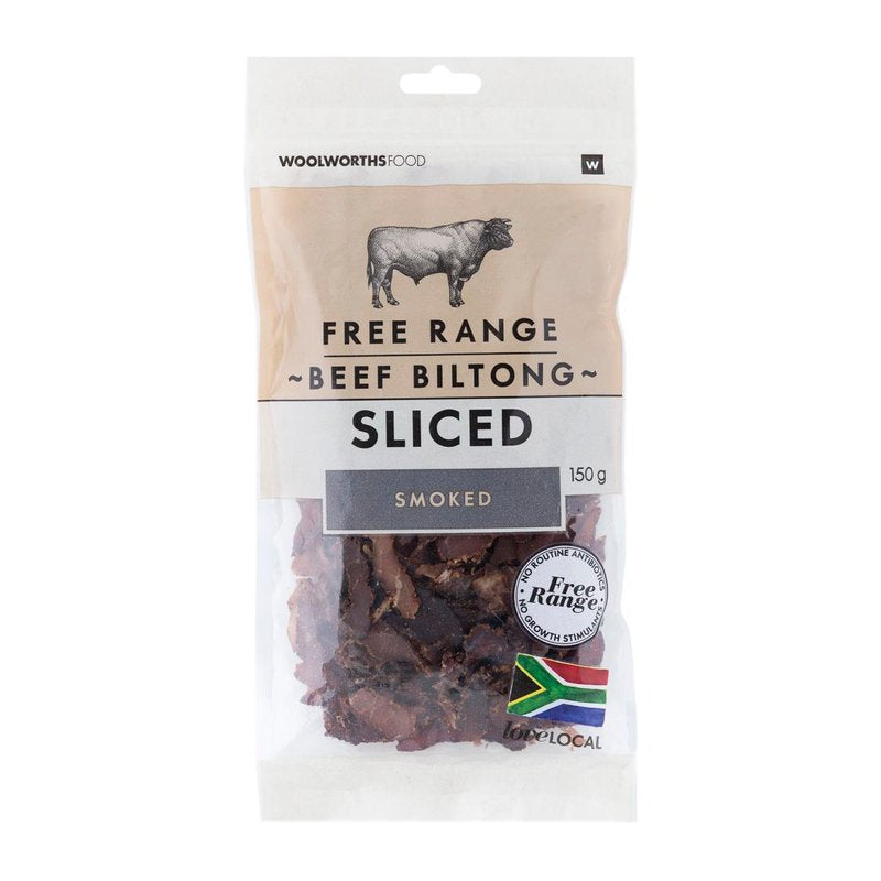 Free Range Smoked Sliced Beef Biltong 150g