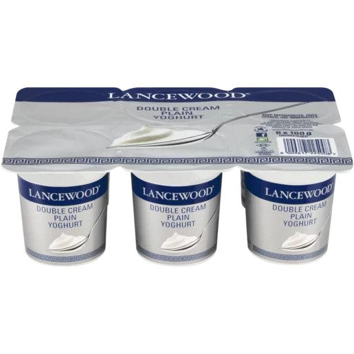 Lancewood Plain Double Cream Yoghurt 6 x 100g