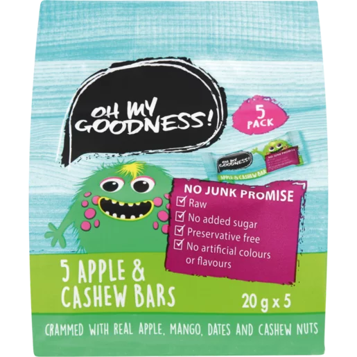 Oh My Goodness! Apple & Cashew Snack Bars 5 Pack