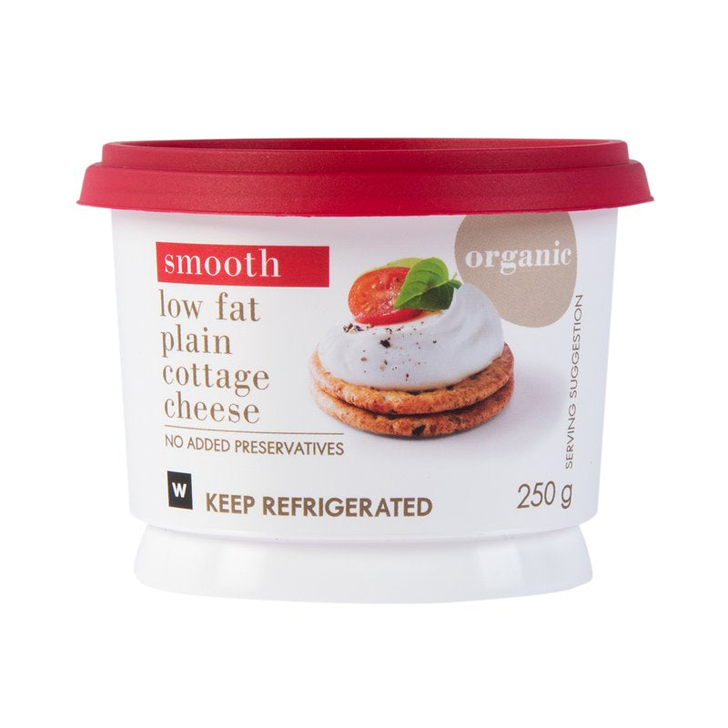 Organic Low Fat Plain Smooth Cottage Cheese 250g